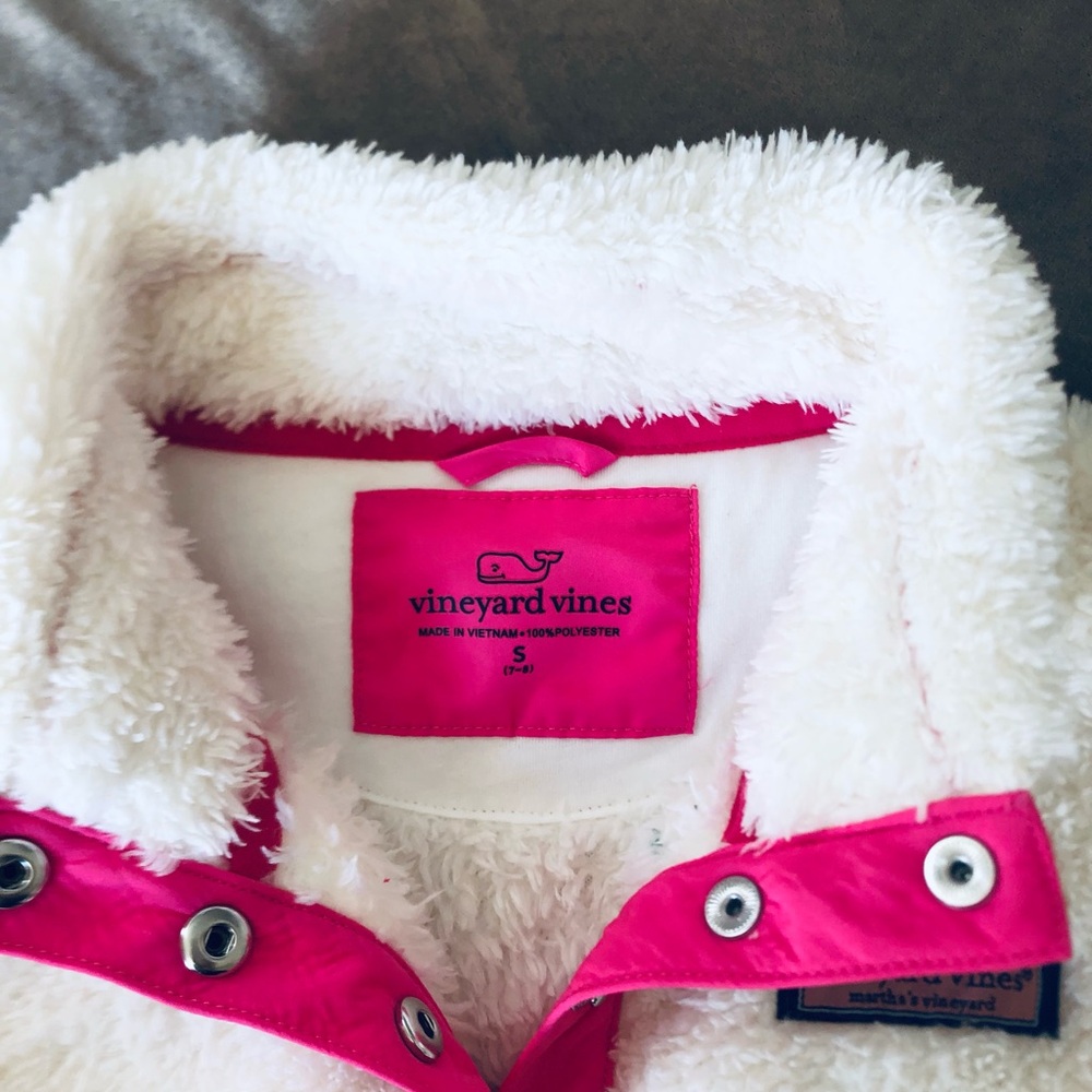 Girls Vineyard Vines Teddy Fleece Pullover